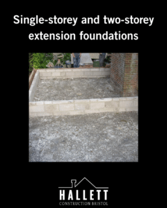 Single-storey and two-storey extension foundations